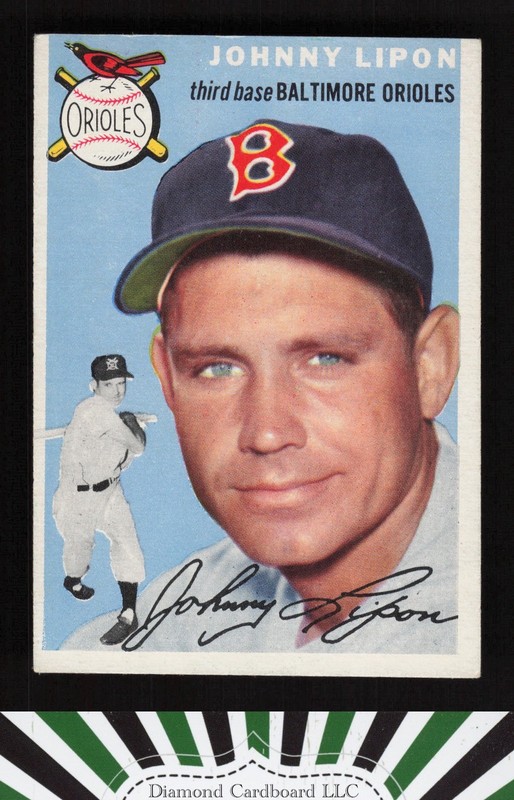1954 Topps #19 Johnny Lipon VGEX+ c, front