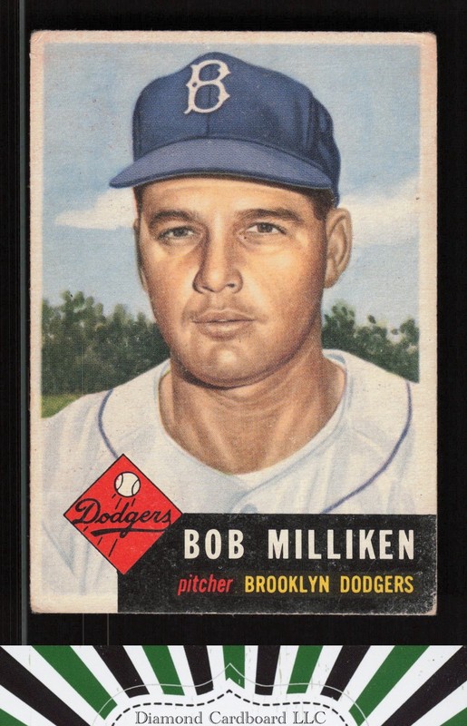 1953 Topps #221 Bob Milliken VG a, front