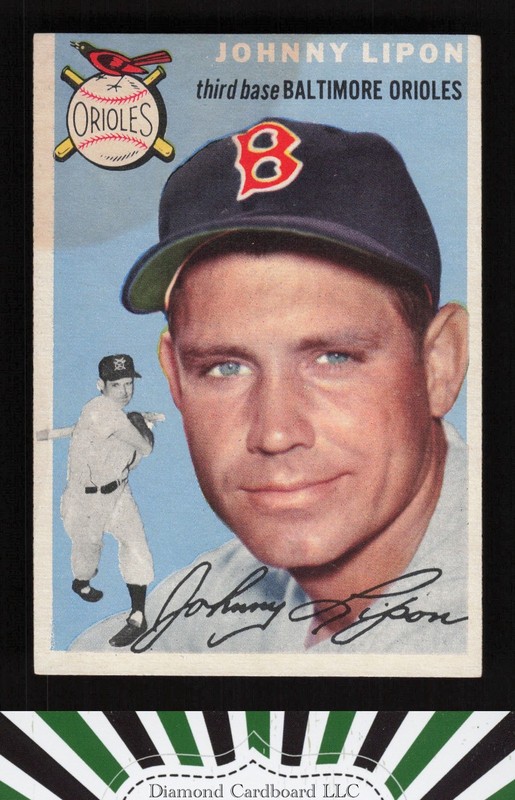 1954 Topps #19 Johnny Lipon EX (ST) i, front