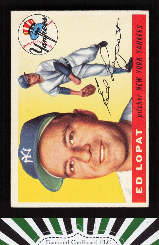 1955 Topps #109 Ed Lopat EX q, front