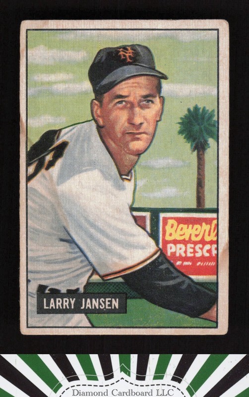 1951 Bowman #162 Larry Jansen GD+, front