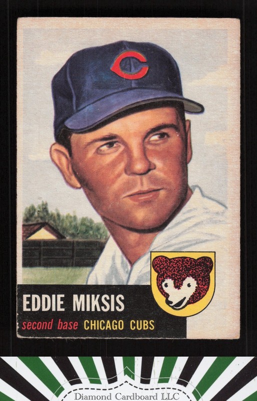 1953 Topps #39 Eddie Miksis VGEX f, front