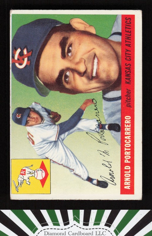 1955 Topps #77 Arnold Portocarrero VGEX b, front