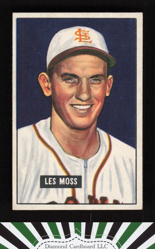 1951 Bowman #210 Les Moss VGEX+, front