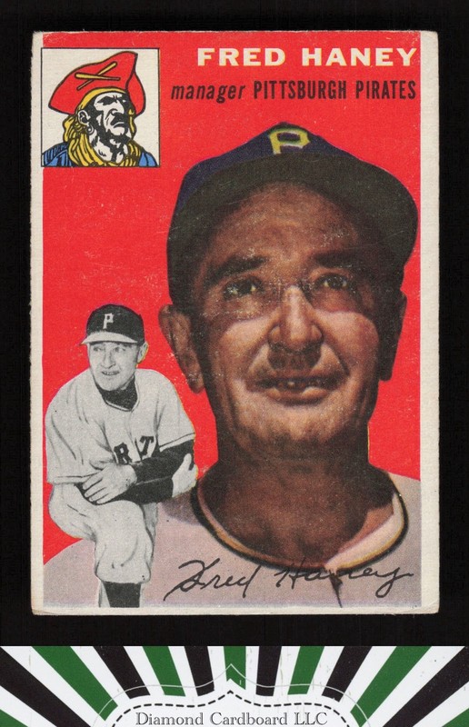 1954 Topps #75 Fred Haney VG d, front