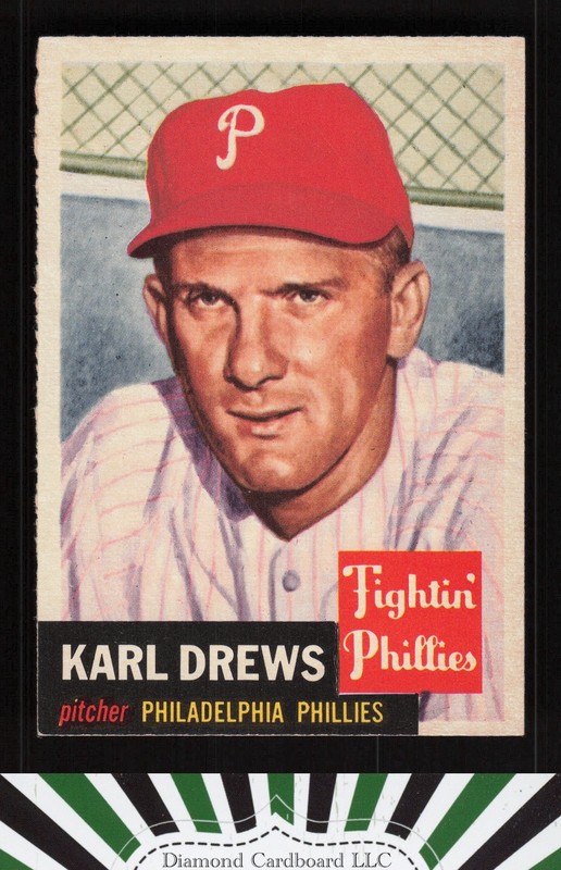 1953 Topps #59 Karl Drews EXMT h, front