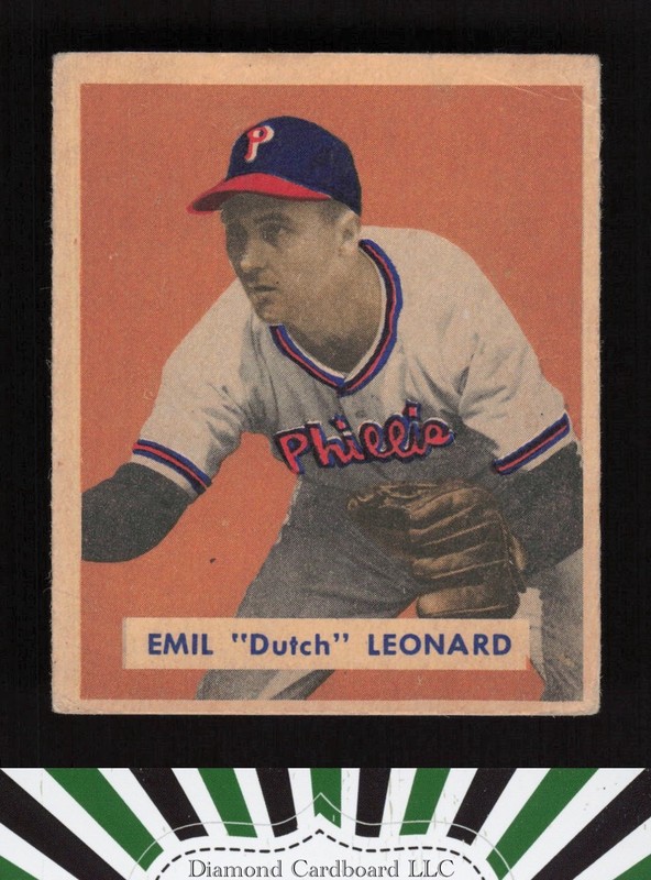 1949 Bowman #115 Emil "Dutch" Leonard VG a, front