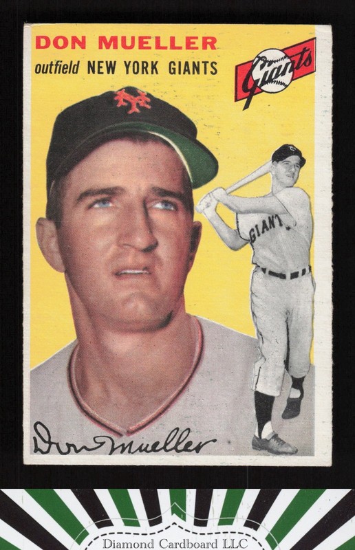 1954 Topps #42 Don Mueller VGEX b, front
