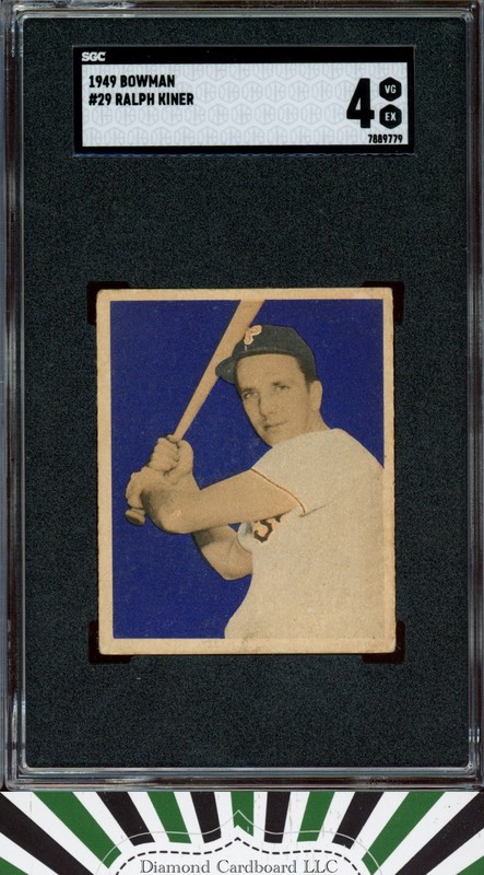 1949 Bowman #29 Ralph Kiner SGC 4, front