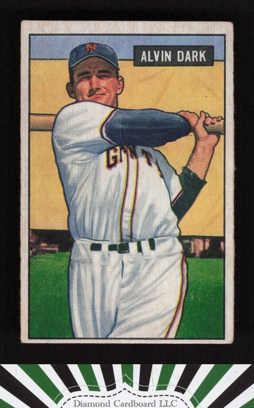 1951 Bowman #14 Alvin Dark VGEX, front