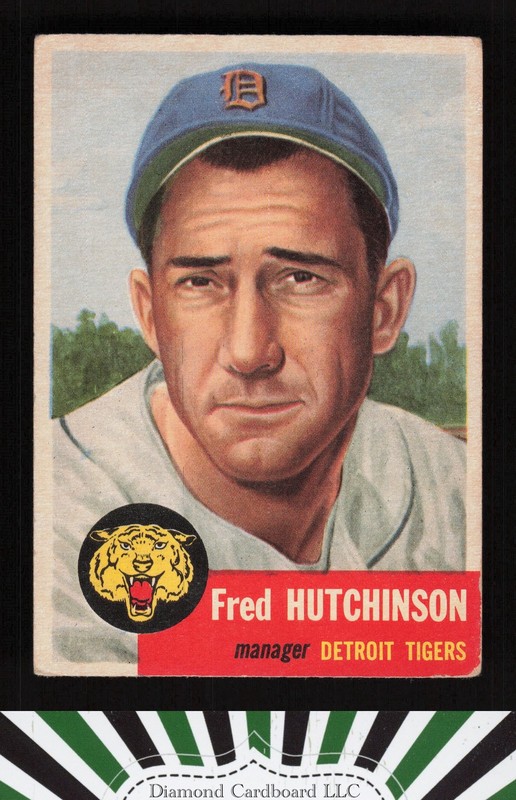1953 Topps #72 Fred Hutchinson VGEX [CENTERED] d, front