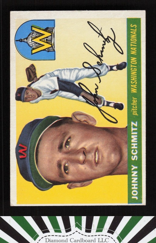 1955 Topps #159 Johnny Schmitz VGEX+ a, front
