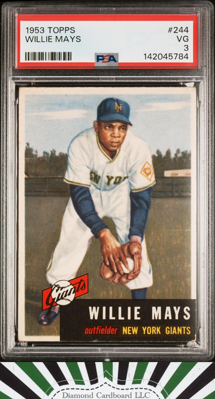 1953 Topps #244 Willie Mays PSA 3 [DEAD CENTERED], front