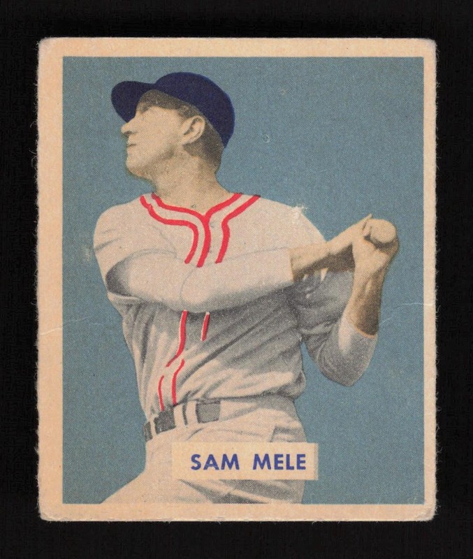 1949 Bowman #118 Sam Mele VG, front