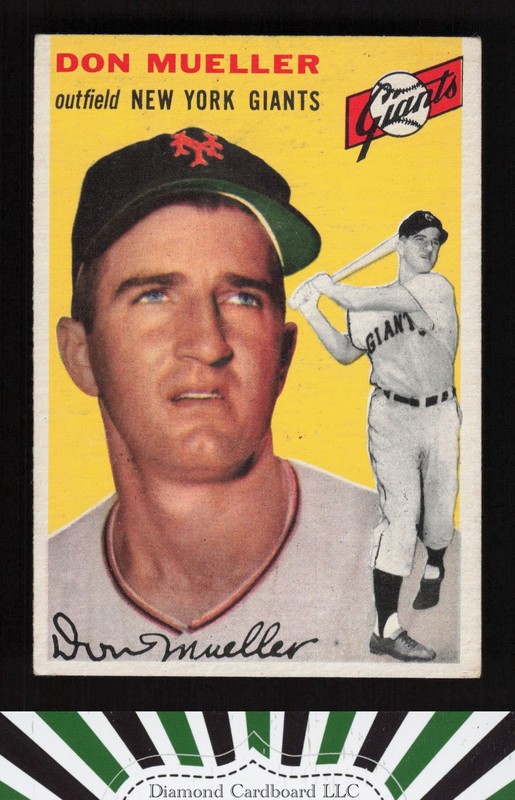 1954 Topps #42 Don Mueller VGEX+ g, front