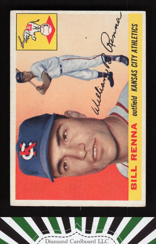 1955 Topps #121 Bill Renna VGEX h, front