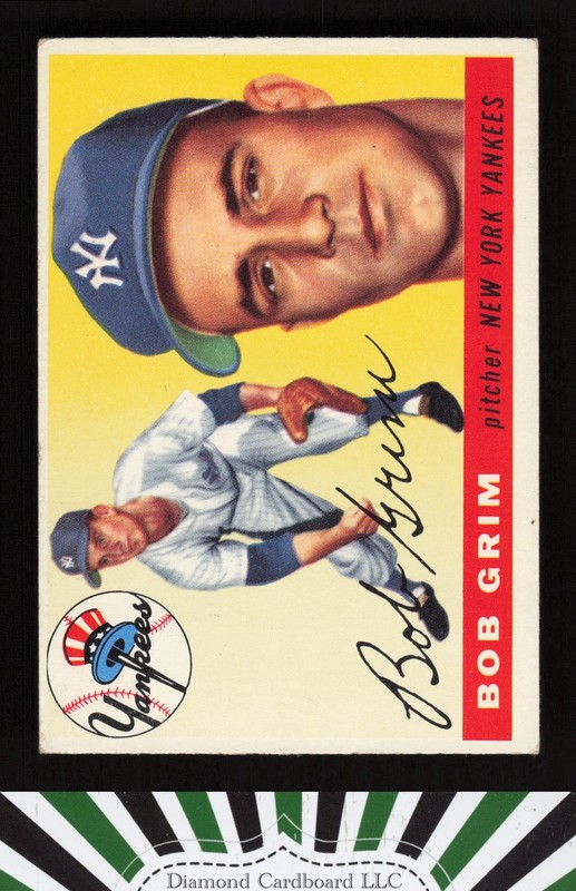 1955 Topps #80 Bob Grim VGEX j, front