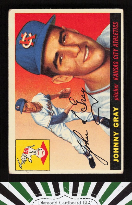 1955 Topps #101 Johnny Gray VG b, front