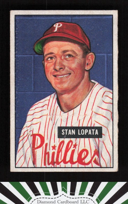1951 Bowman #76 Stan Lopata VG, front