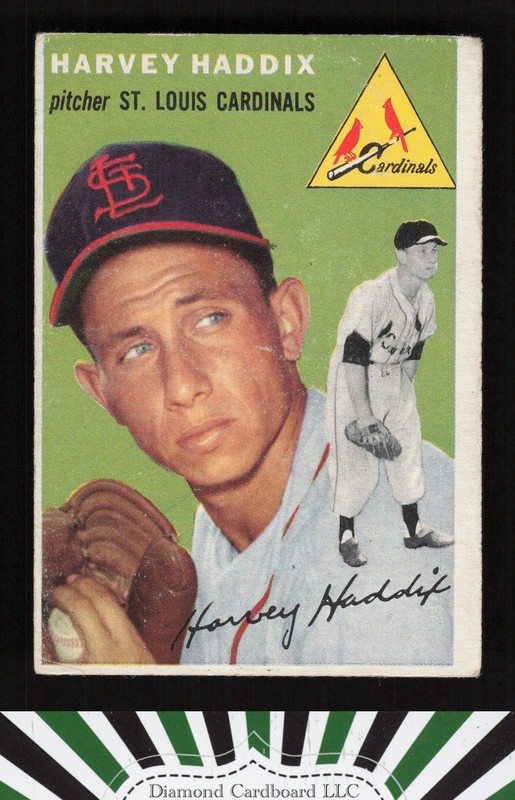 1954 Topps #9 Harvey Haddix VG k, front