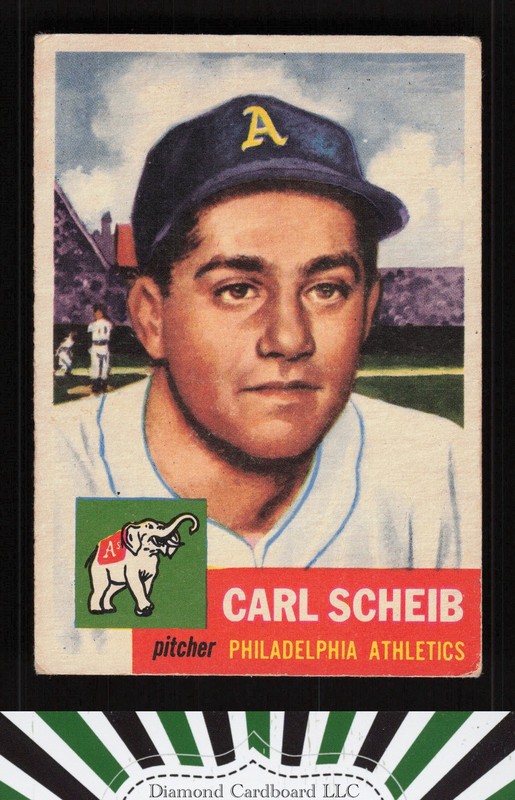 1953 Topps #57 Carl Scheib GD+ a, front