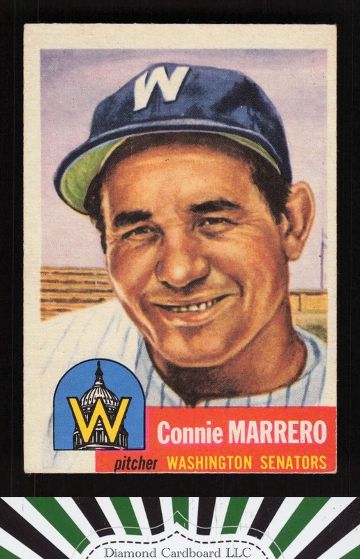 1953 Topps #13 Connie Marrero EX e, front