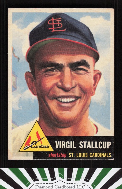 1953 Topps #180 Virgil Stallcup VG [CENTERED] e, front