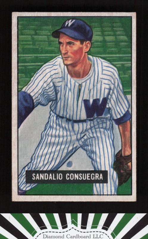 1951 Bowman #96 Sandy Consuegra VG+, front