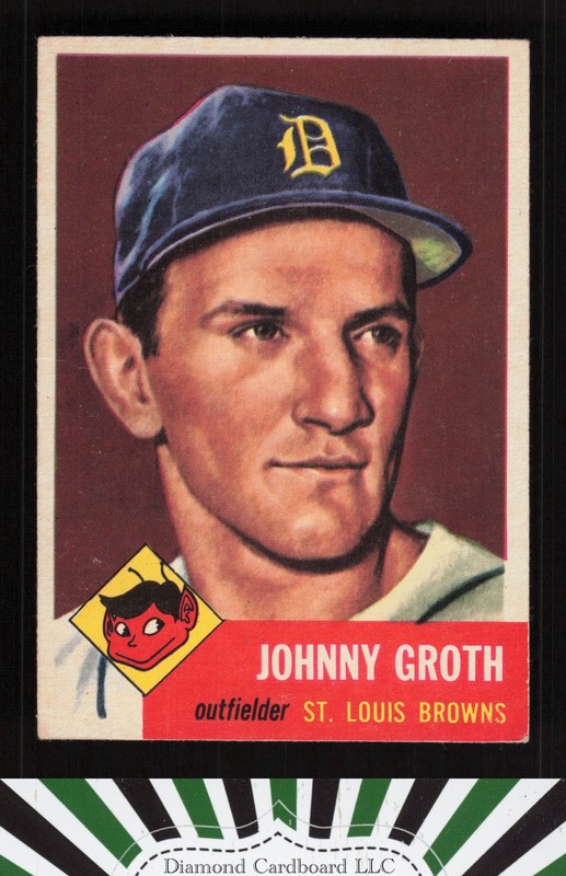1953 Topps #36 Johnny Groth VG [CENTERED] e, front