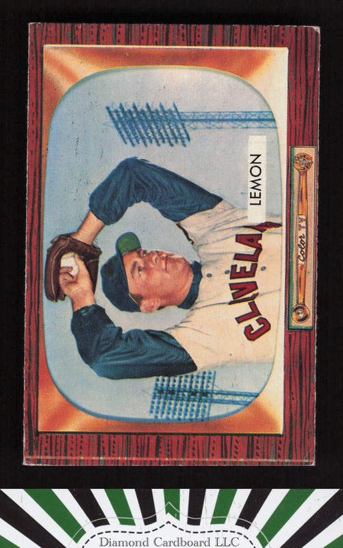 1955 Bowman #191 Bob Lemon VGEX d, front