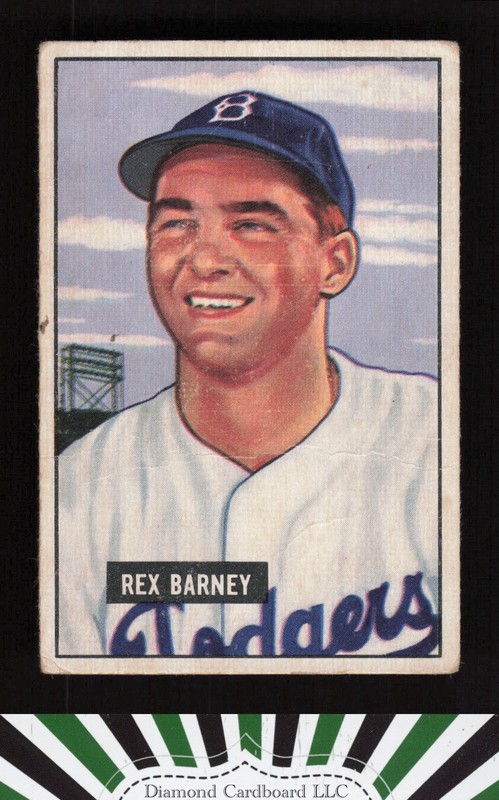 1951 Bowman #153 Rex Barney GD [CENTERED], front