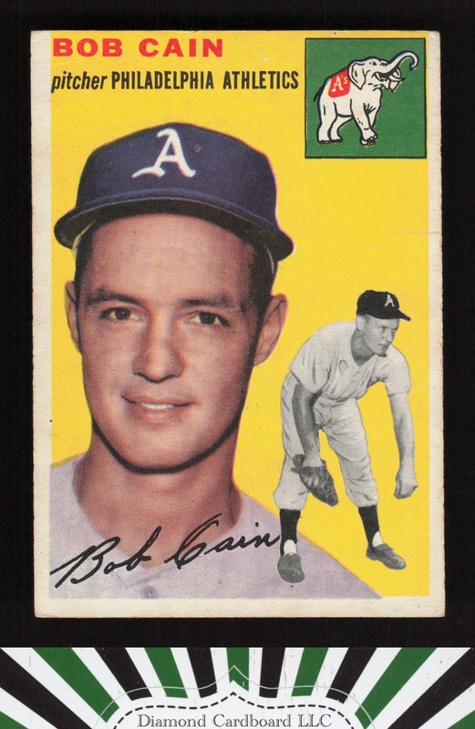 1954 Topps #61 Bob Cain VGEX k, front