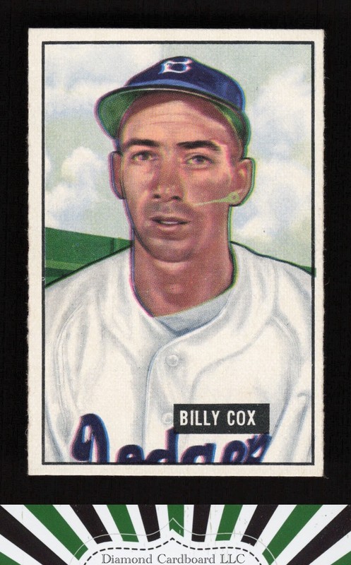 1951 Bowman #224 Billy Cox EX, front