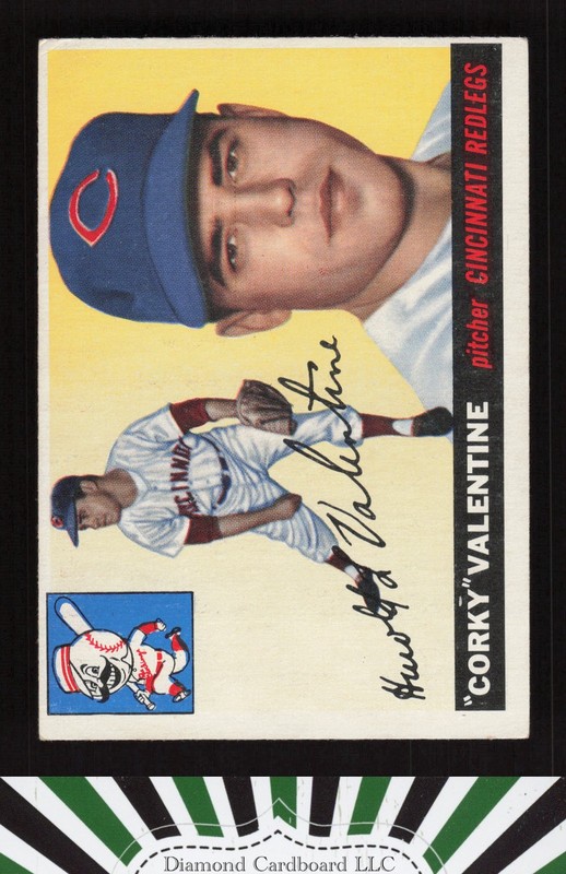 1955 Topps #44 Corky Valentine VGEX f, front