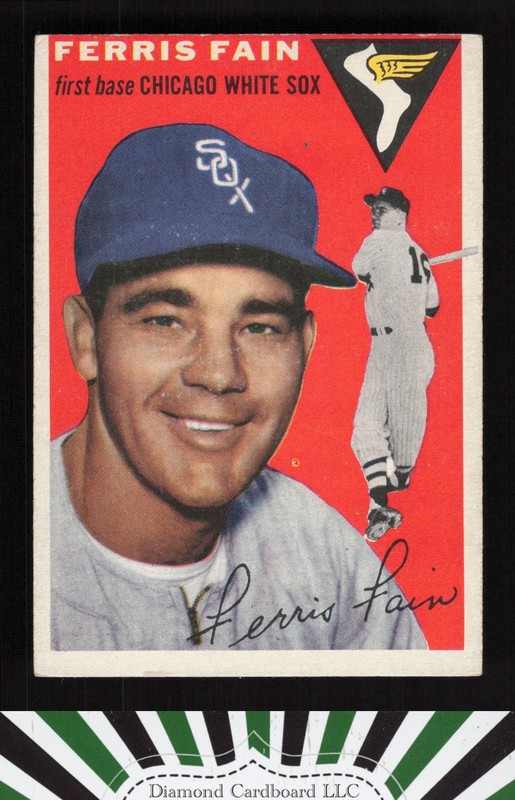 1954 Topps #27 Ferris Fain VGEX f, front