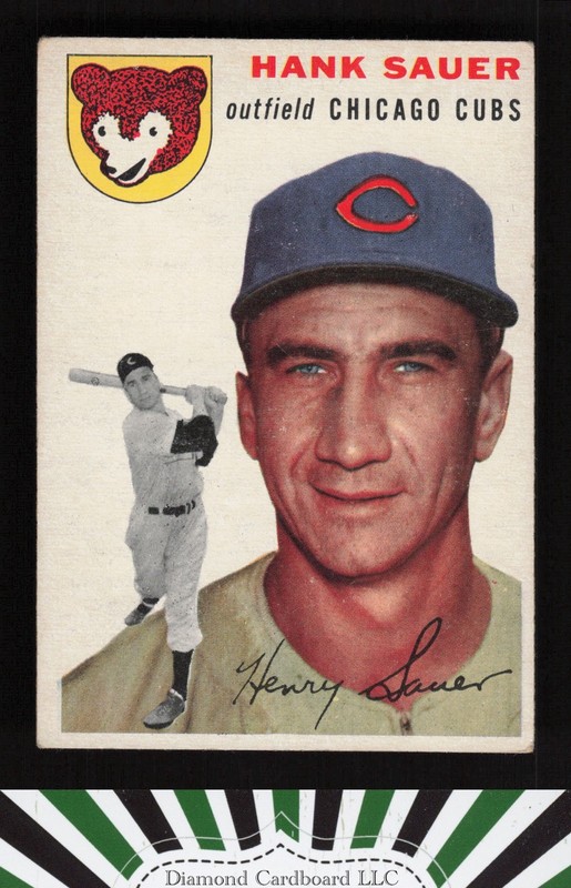 1954 Topps #4 Hank Sauer VGEX a, front
