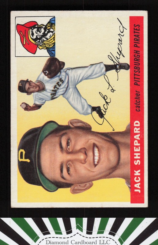 1955 Topps #73 Jack Shepard VG b, front