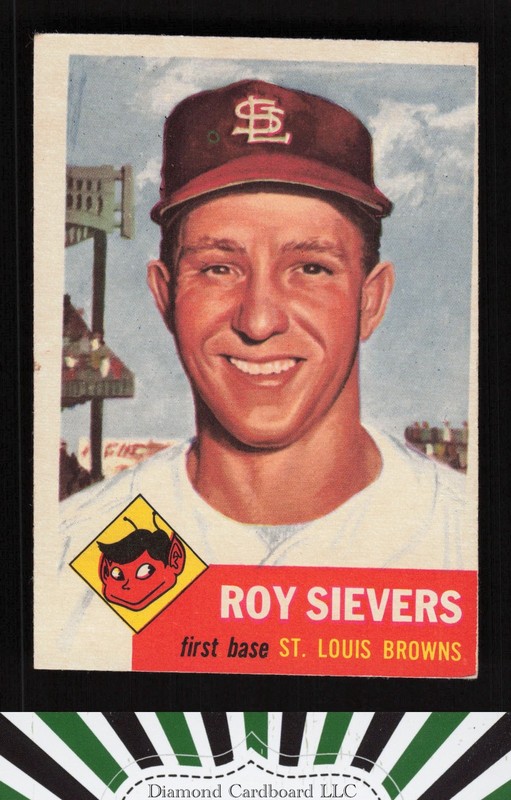 1953 Topps #67 Roy Sievers VG e, front