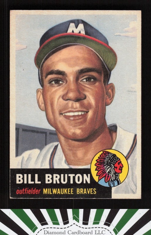 1953 Topps #214 Bill Bruton VG+ [CENTERED] d, front