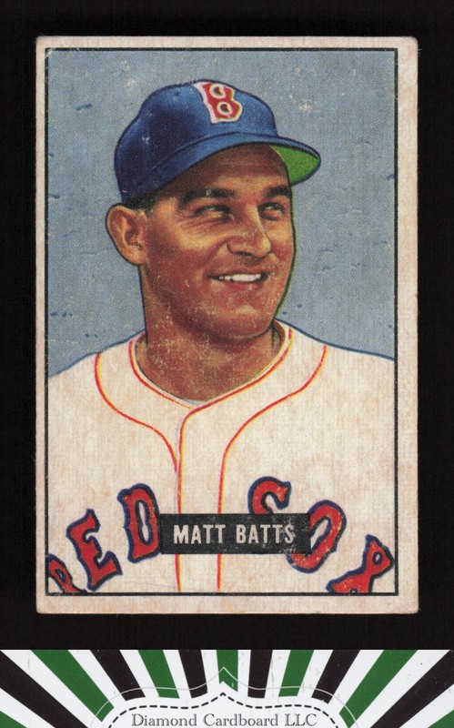 1951 Bowman #129 Matt Batts VG, front