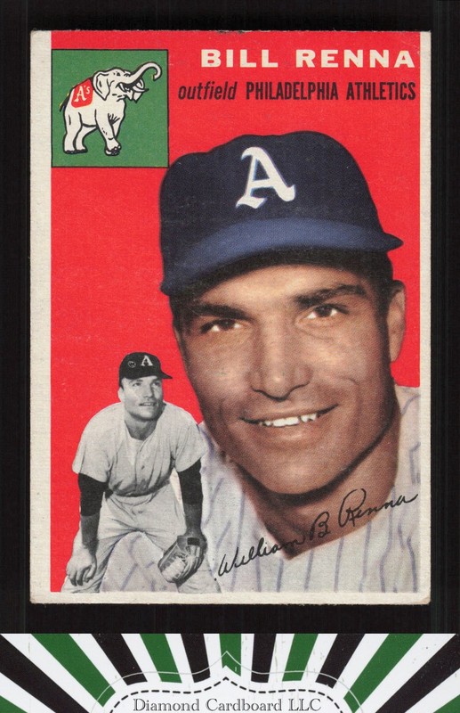 1954 Topps #112 Bill Renna VG+ b, front