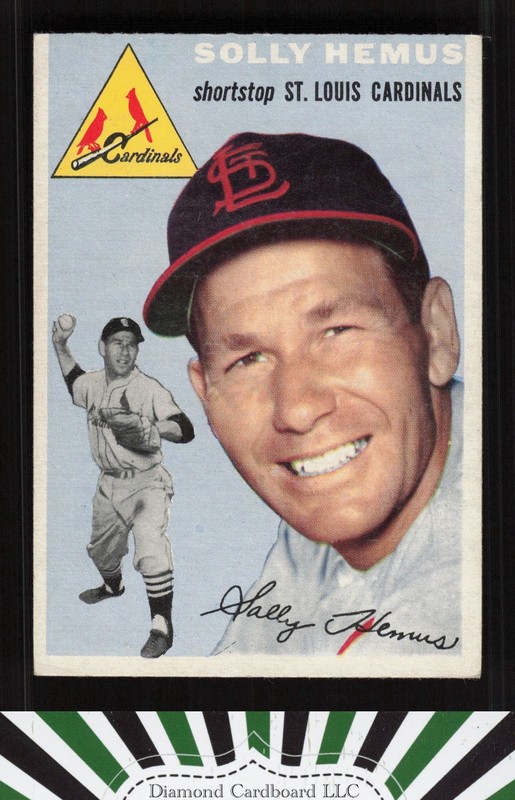 1954 Topps #117 Solly Hemus VGEX d, front