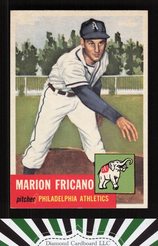 1953 Topps #199 Marion Fricano NM [CENTERTED] g, front