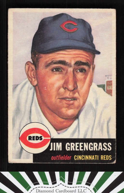 1953 Topps #209 Jim Greengrass GD+ d, front