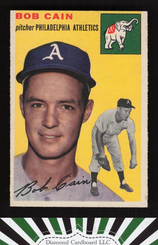 1954 Topps #61 Bob Cain EX n, front