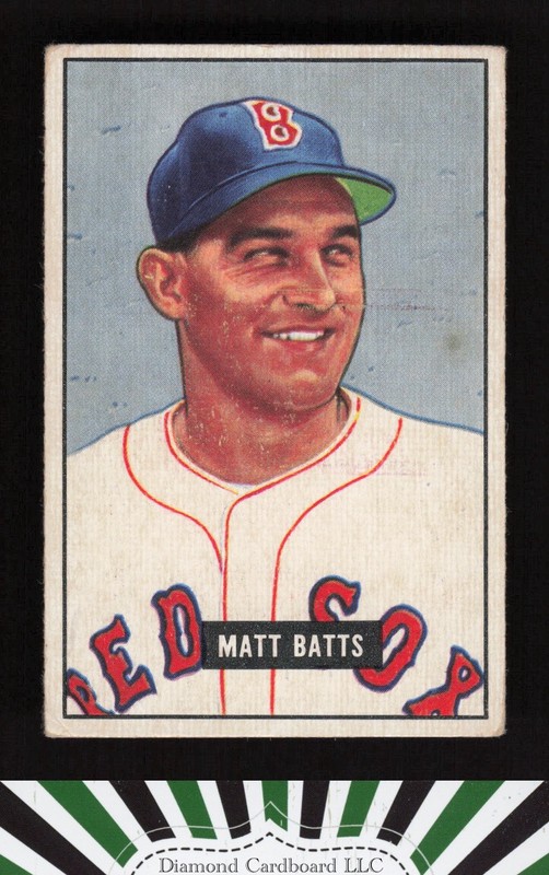 1951 Bowman #129 Matt Batts VG+ [CENTERED], front