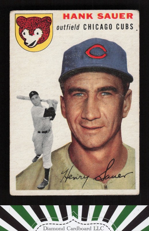 1954 Topps #4 Hank Sauer VG f, front