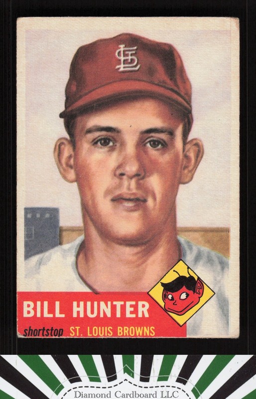1953 Topps #166 Billy Hunter VG b, front