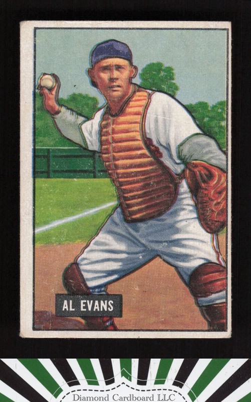 1951 Bowman #38 Al Evans GD+, front