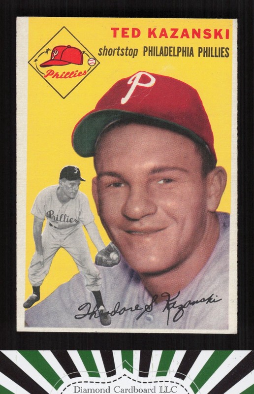 1954 Topps #78 Ted Kazanski VG+ k, front